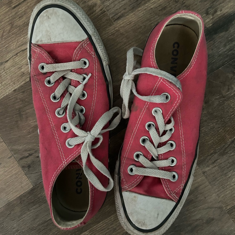 Converse Pink and White Sneakers